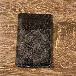 Checker print cardholder wallet